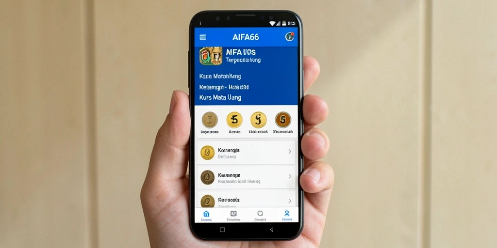 Tampilan antarmuka AIFA66 menampilkan informasi kurs mata uang secara jelas dan ringkas.