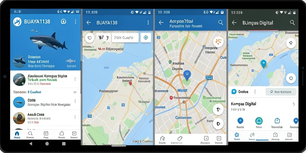 Antarmuka kompas digital BUAYA138 yang interaktif dan mudah digunakan.