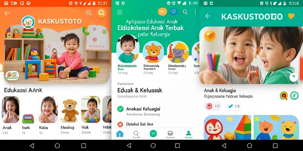 Antarmuka KASKUSTOTO yang menarik dan ramah anak.