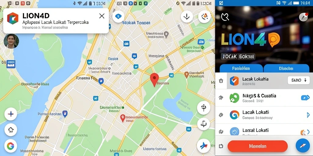 Tampilan antarmuka LION4D yang sederhana untuk Lacak Lokasi.