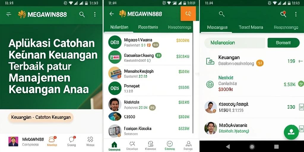Antarmuka MEGAWIN888 yang intuitif untuk Catatan Keuangan.