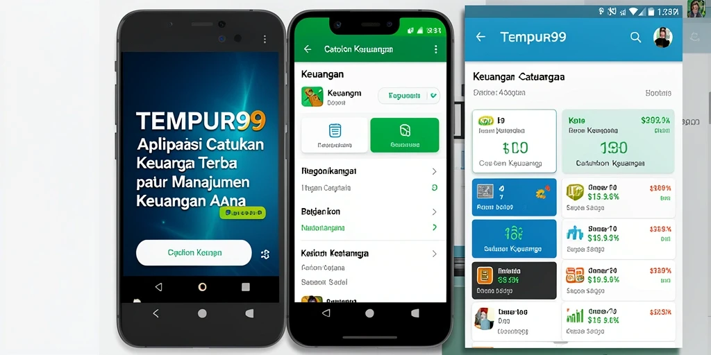 Antarmuka aplikasi TEMPUR99 untuk mencatat keuangan dengan mudah.